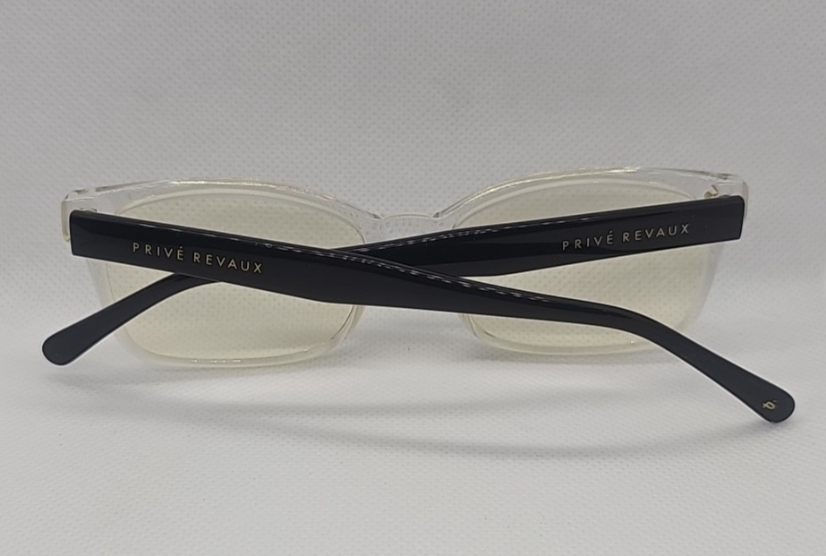 Prive Revaux The Professor Blue Light Reading Glasses Clear/Black With Case