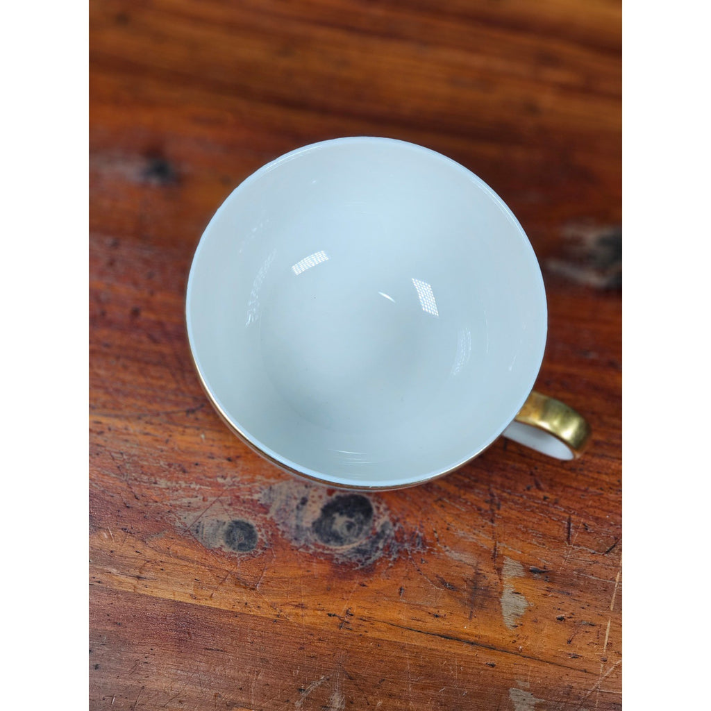 Theodore Haviland New York White Porcelain Teacup with Gold Trim