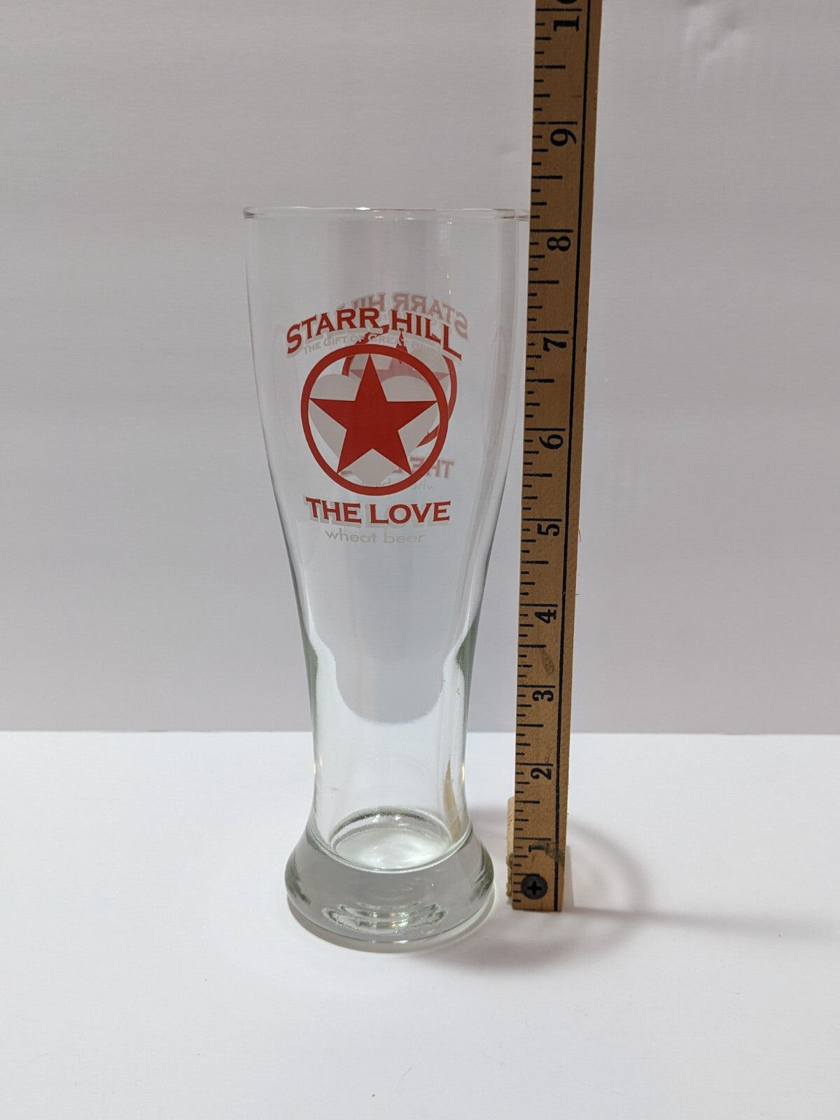 Starr Hill "The Love" Wheat Beer Tall Pint Glass