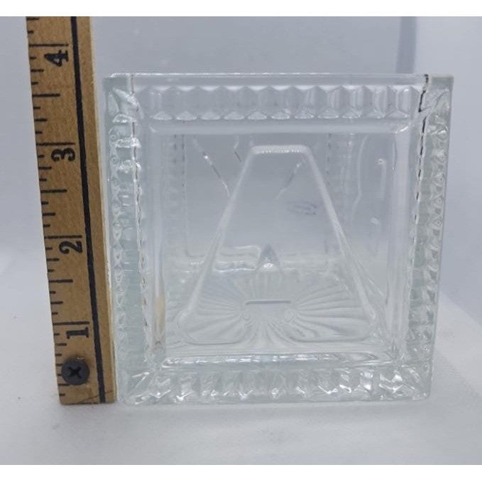 Vintage Mikasa Crystal Baby Keepsake Box BABY Glass Memory Box