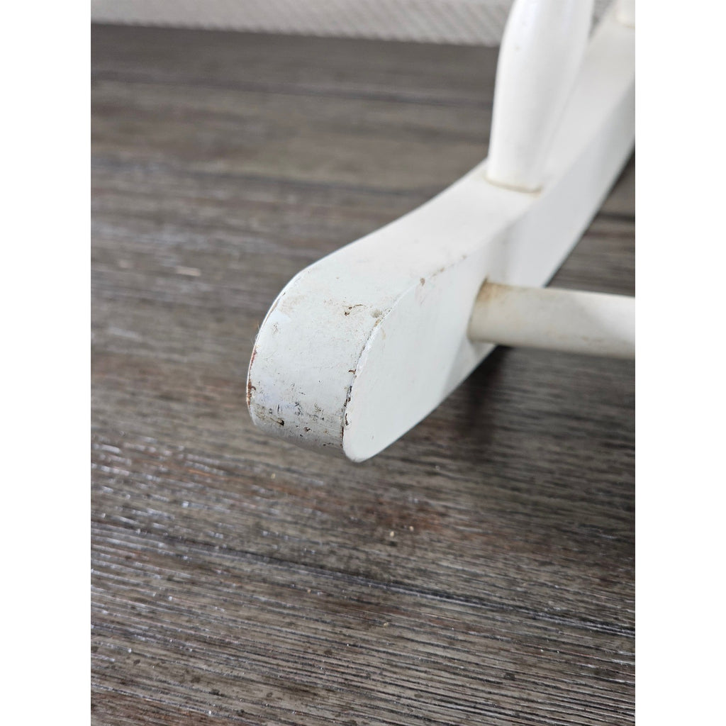 Vintage Wooden Doll Rocking Chair White 16" Cottage Style 80s 90s