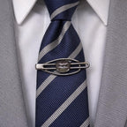 Fox Hunt Tie Clasp Equestrian Horse Jump Silver Tone Bar