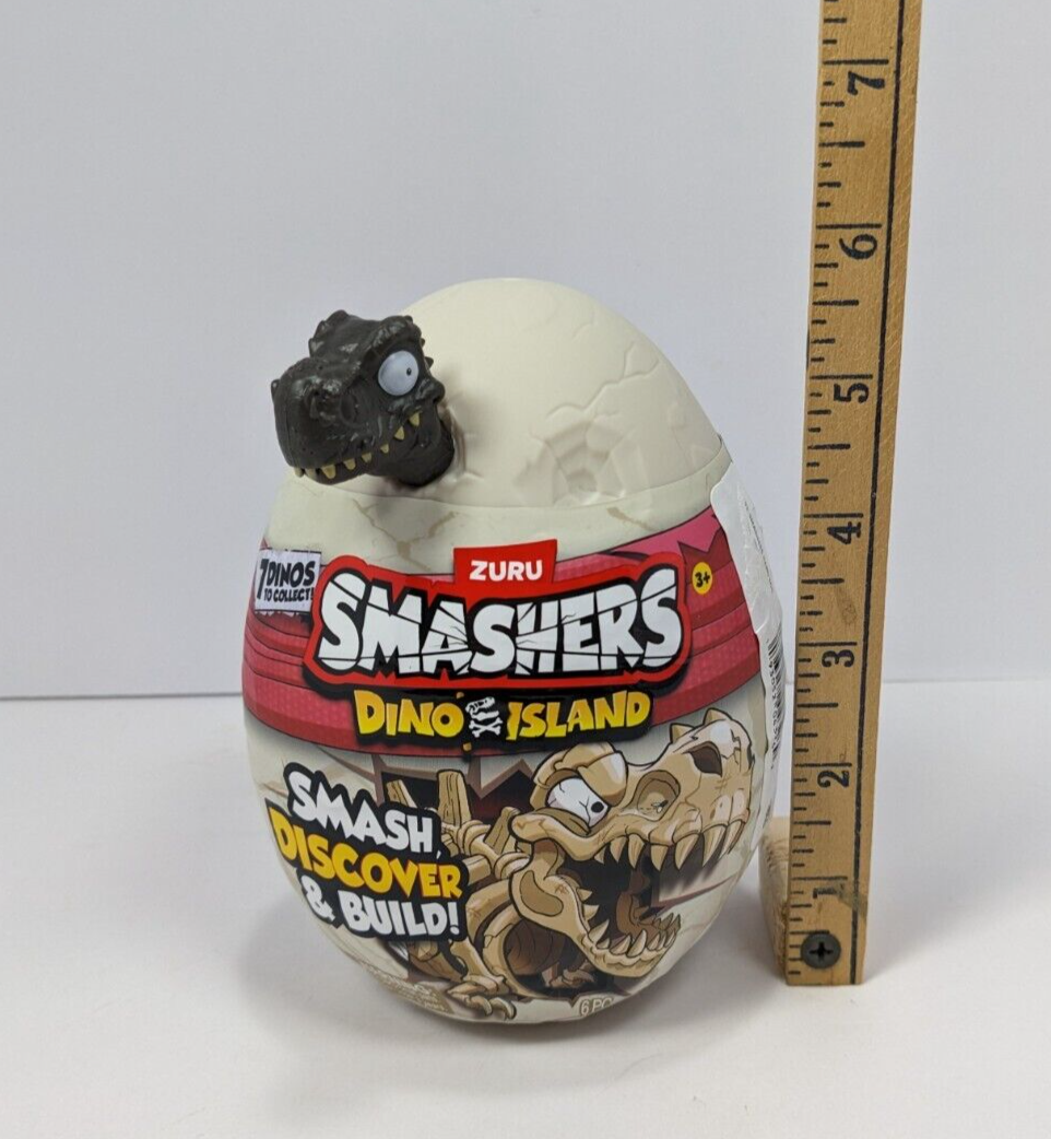 Zuru Smashers Dino Island Mystery Egg w/ Surprise Items-- Grey Dino