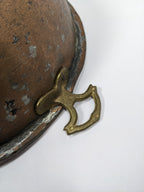 Vintage Copper Plated Pot With Cast Brass Handles