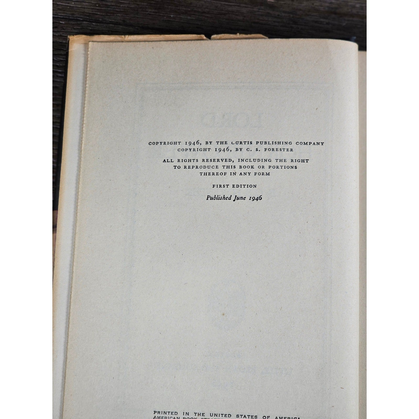 Lord Hornblower First Edition 1946 C.S. Forester HC w/ DJ