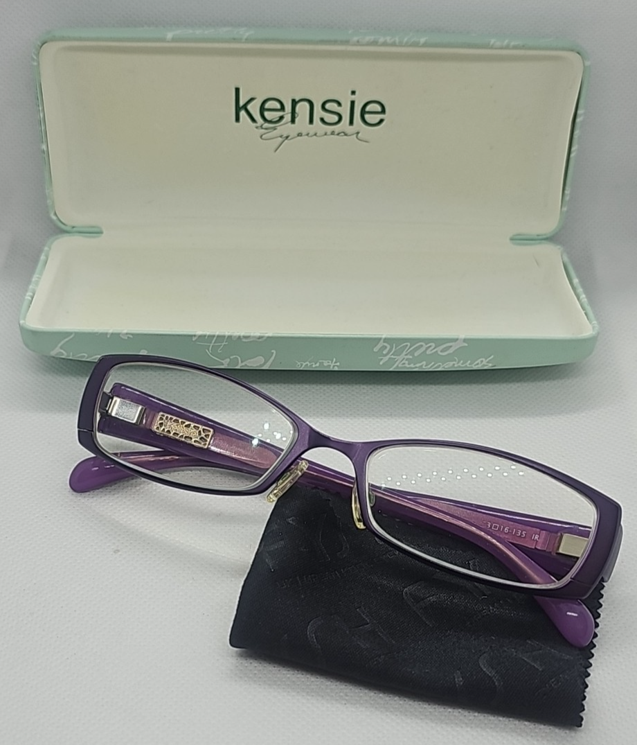 Kensie Evolve TO 58-16-135 Purple/ Black Full Rim Eyeglasses With Case