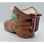 Vintage Porcelain Shoe House Planter Japan Kay B Child Figurine