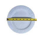 CorningWare French White Ribbed Plates Set of 2 8.25 Inch Salad Plates