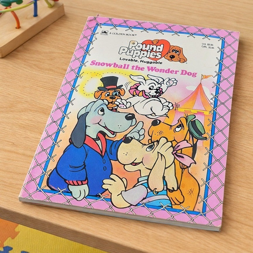 Snowball the Wonder Dog Golden Book 1986 Pound Puppies VTG Kids