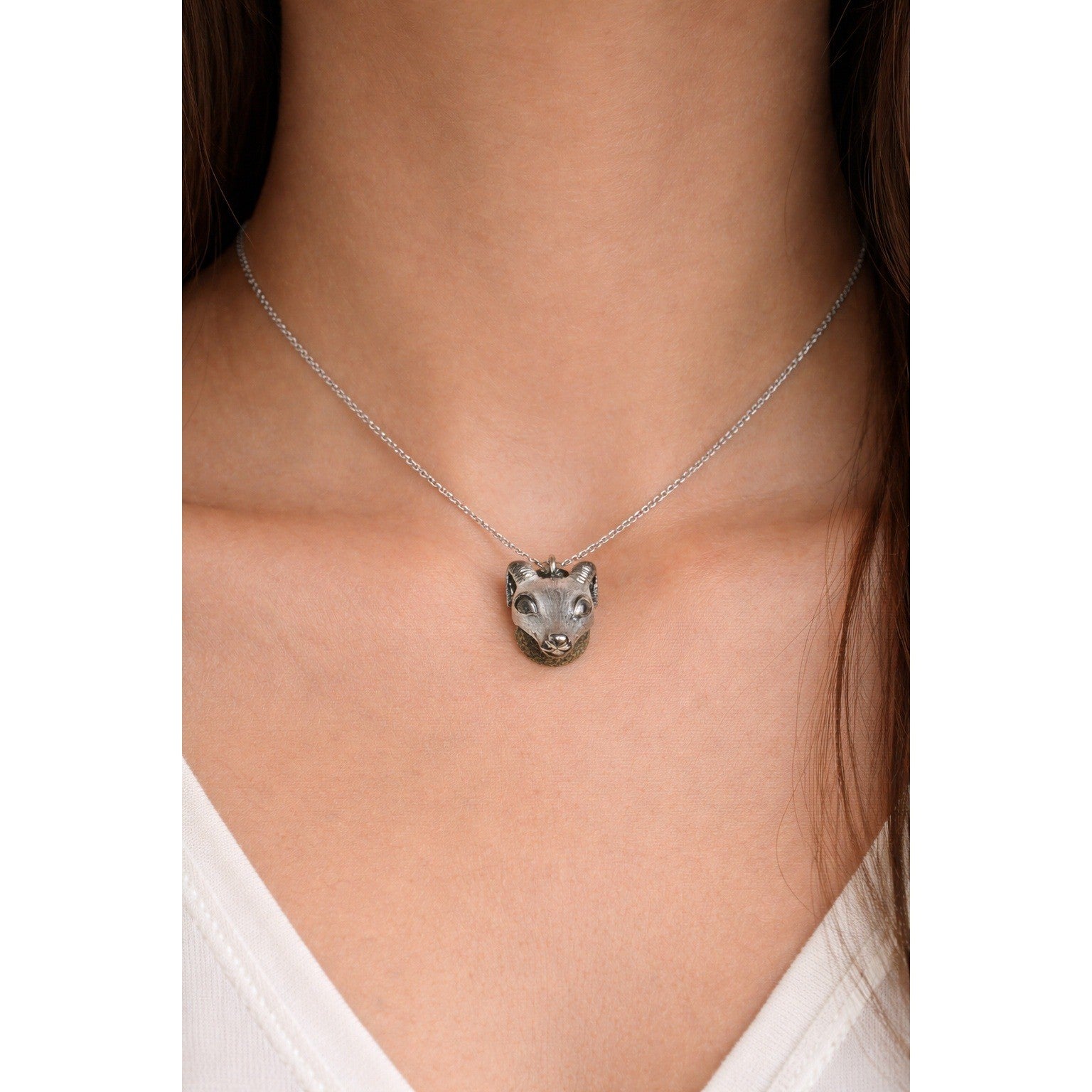 925 Sterling Silver Capricorn Zodiac Harmony Necklace Pendant