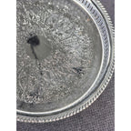 Vintage Irvinware Silver Plated Serving Tray 13" Engraved USA