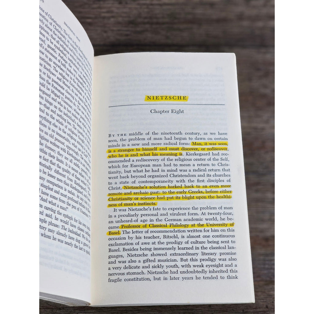 Vintage Irrational Man Book William Barrett Existential Philosophy 1962