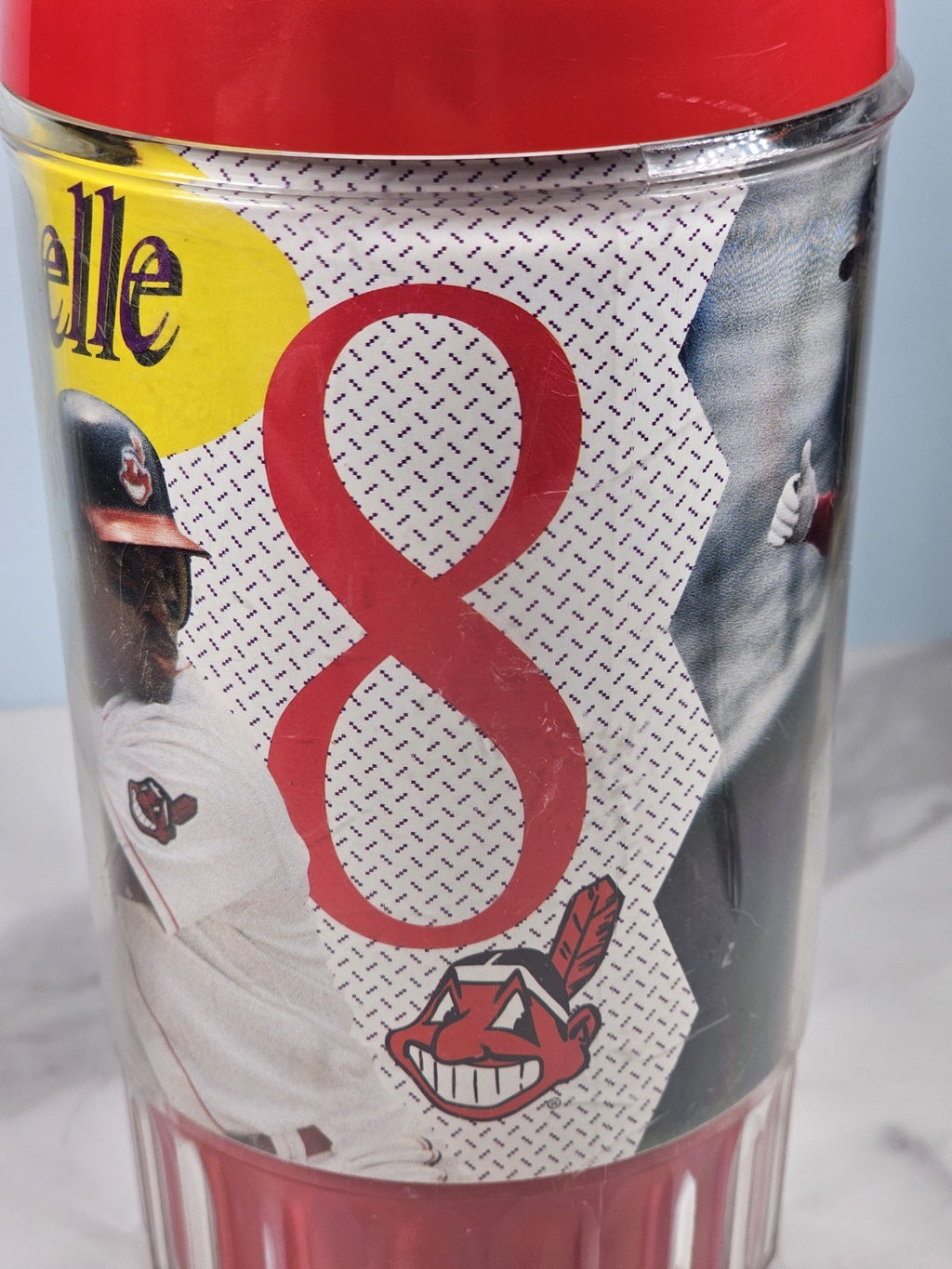 Vintage Cleveland Indians Albert Belle Pepsi Insulated Plastic Tumbler 1990s Spo