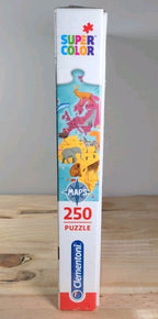 New Sealed Exploring Maps Super Color Puzzle 250 Pieces By Clementoni