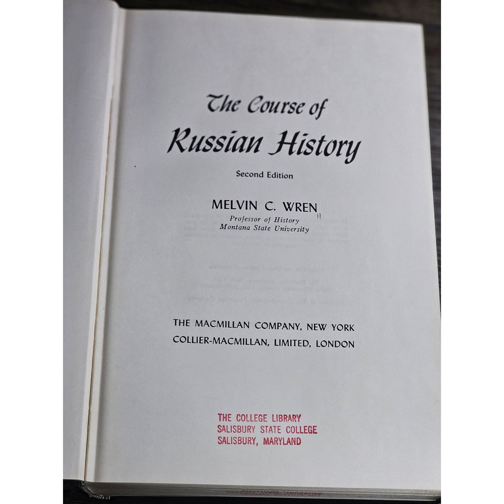 The Course of Russian History 2nd Ed 1963 Macmillan HC
