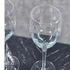 Vintage Crystal Fantasy Ribbed Water Goblets Set of 2 Glasses 7.5