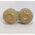 Vintage Brown Ceramic Double Jam & Jelly Crock Server with Lids