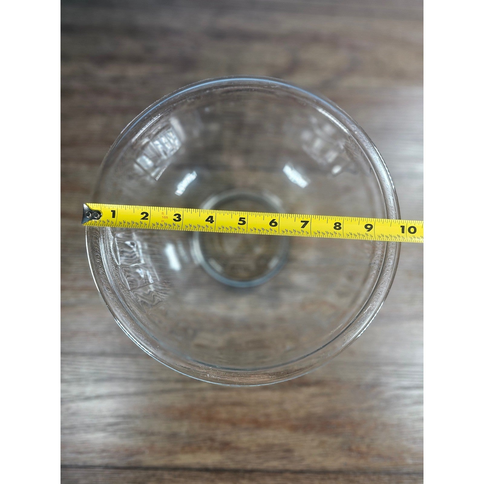 Vintage Clear Glass Mixing Bowl | 9.5" Round Utility Bowl