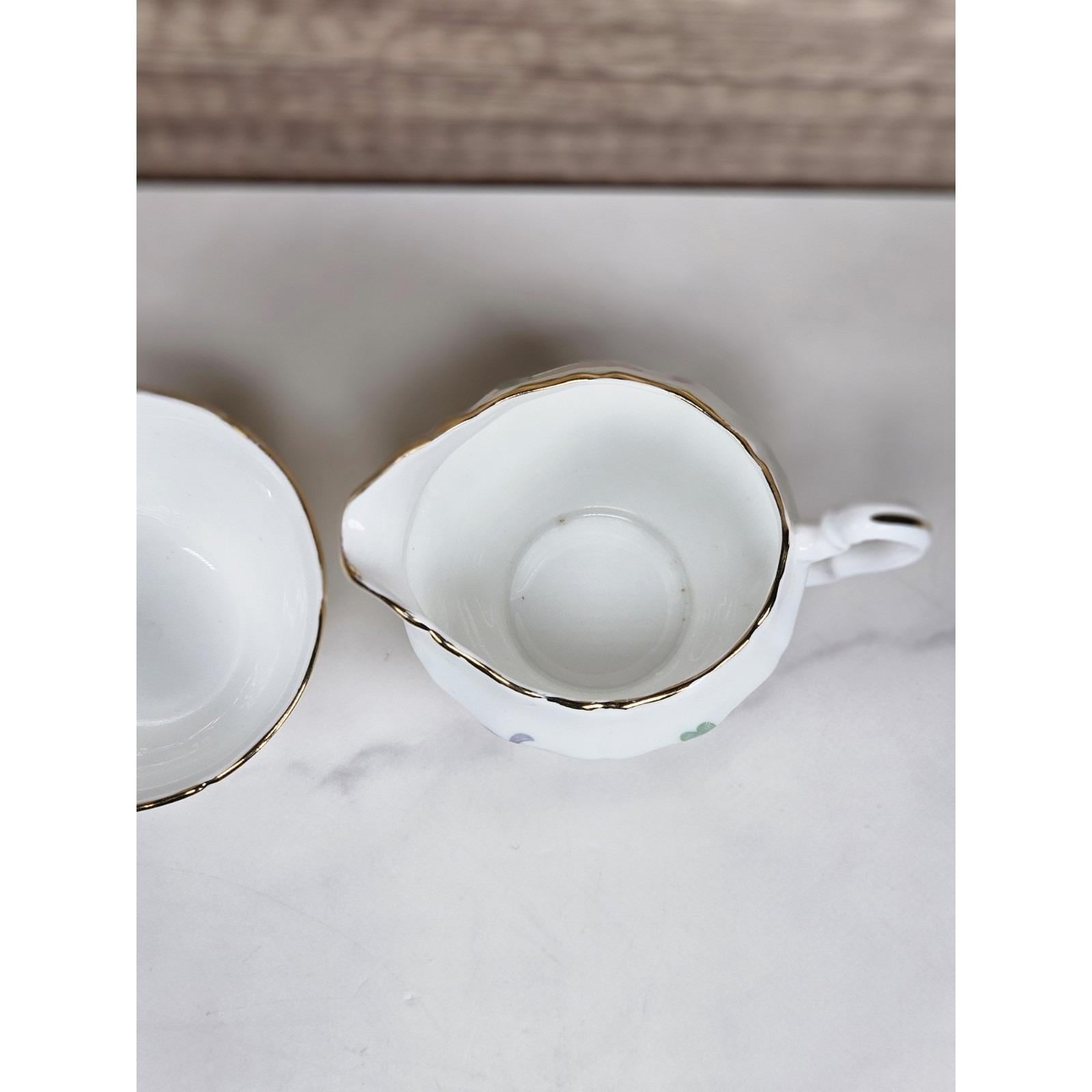 Vintage Adderley Bone China Creamer & Sugar Bowl Set England