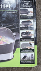 Presto 16-Inch Electric Foldaway Skillet With Tempered Glass Lid & Removable Bas