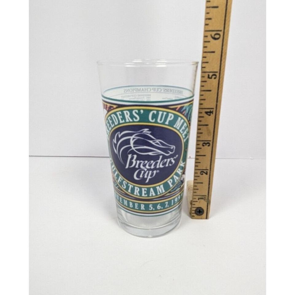 Vintage 1999 Breeders Cup Gulfstream Park Horse Racing Drinking Glass