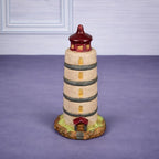KS Collection Lighthouse Figurine Blue Stripe Nautical Decor