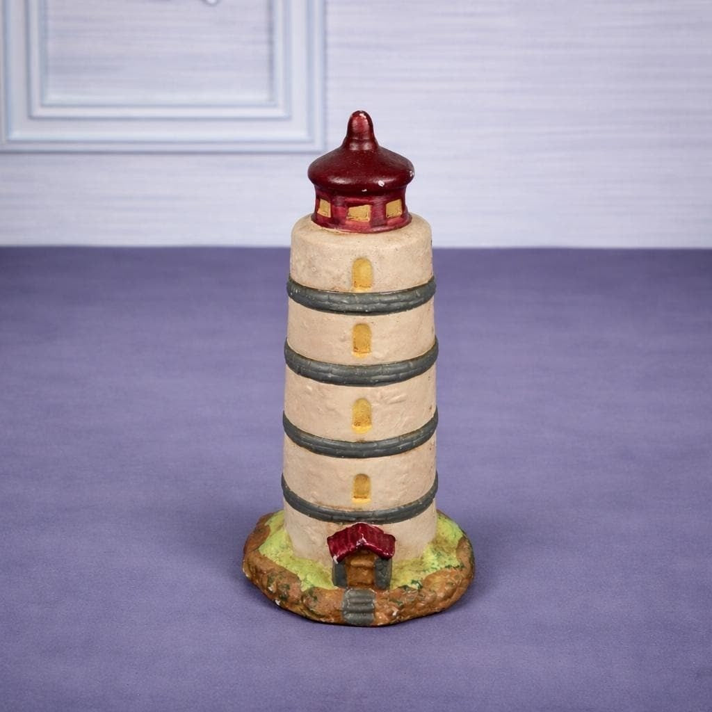 KS Collection Lighthouse Figurine Blue Stripe Nautical Decor