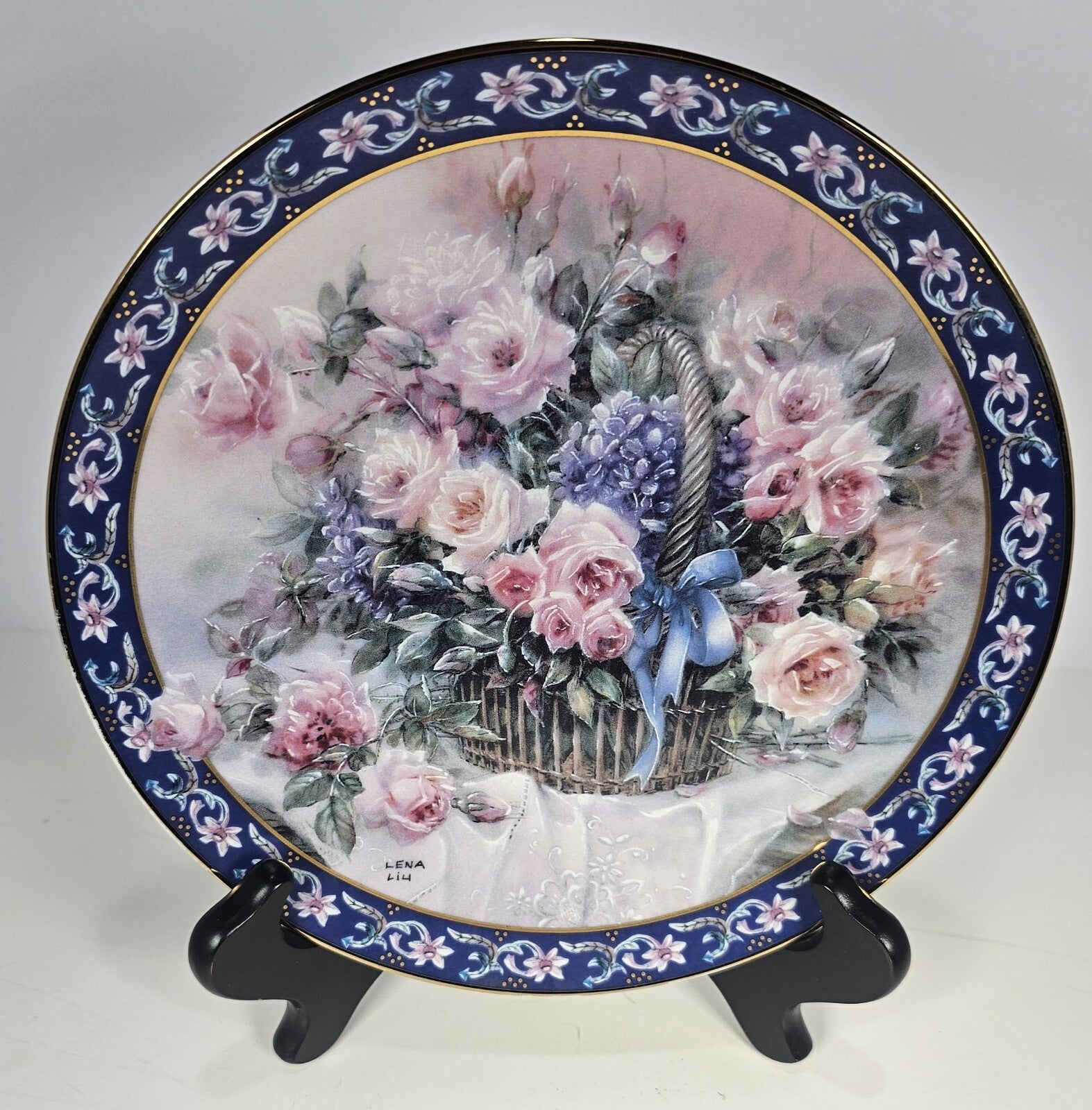W.J. George Fine China Limited Edition Roses By Lena Liu.  #1350K
