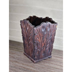 Hand-Carved Rustic Wood Box with Iron Nails | Primitive Farmhouse Decor