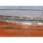 Vintage Pressed Glass Floral Cake Plate | 13" Clear Glass Serving Platter