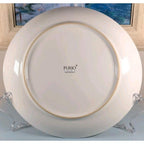 Furio Eden Fruit Platter Vintage Oval Porcelain Fruit Motif Serving Dish