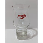 Libbey Lobster Glass 1980s Nautical Hurricane Barware