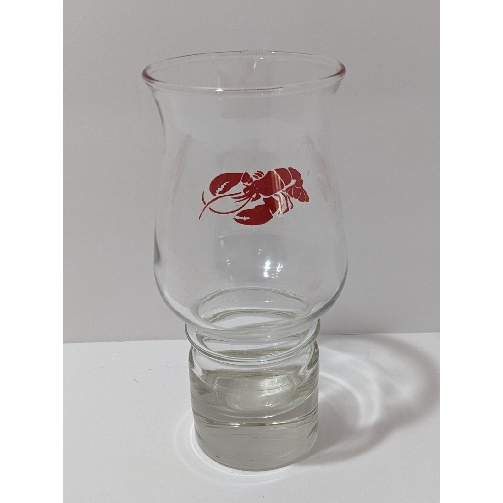 Libbey Lobster Glass 1980s Nautical Hurricane Barware