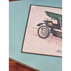 Vintage Fiat 8 HP 1901 Car Plaque | Early Automobile Art | 11.5 x 8