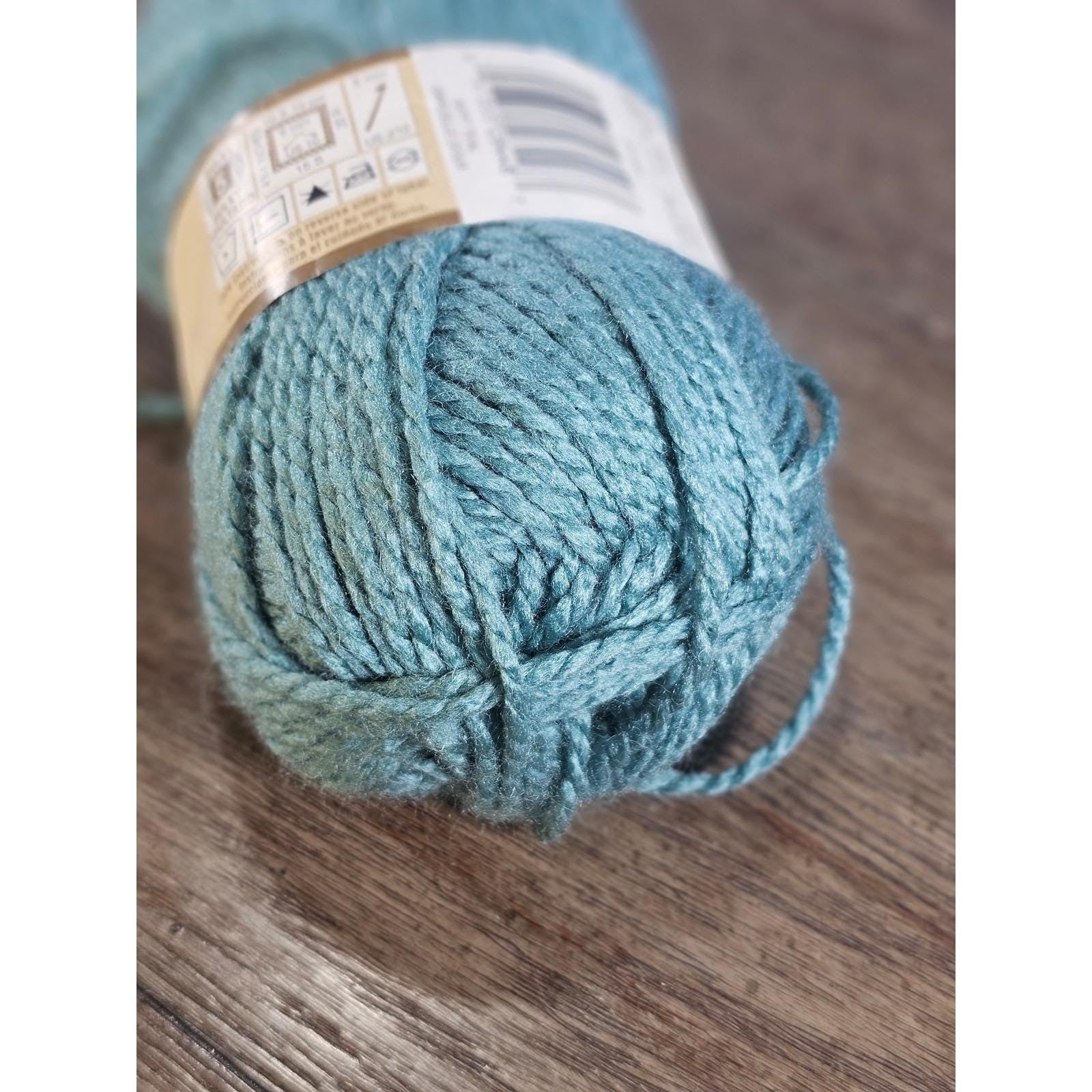 Patons Shetland Chunky Soft Teal Yarn 100g Wool Acrylic Canada