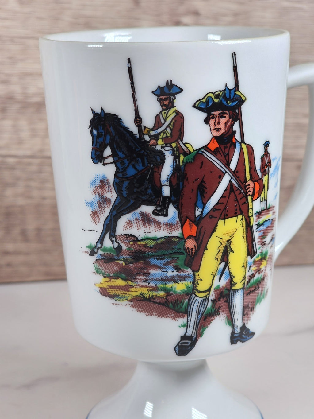 VTG Colonial Fred Roberts Co Footed Coffee Mug — American Revolutionary War
