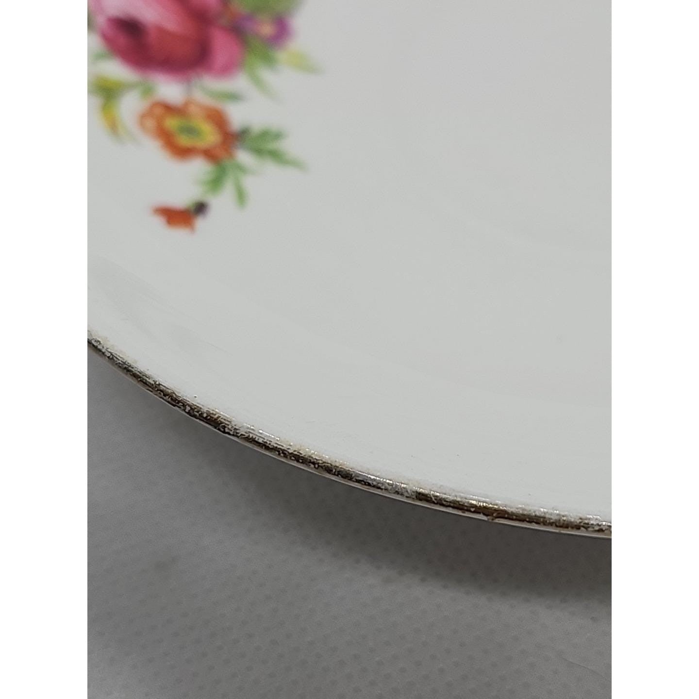 Vintage Clare Bone China Saucer Floral Gold Rim England 5.5