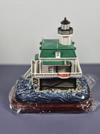 Lefton Lost Lights Bridgeport Harbor Lighthouse Figurine With Tin & COA