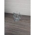 Vintage Anchor Clear Glass Footed Mug USA Made Coffee Tea Cup