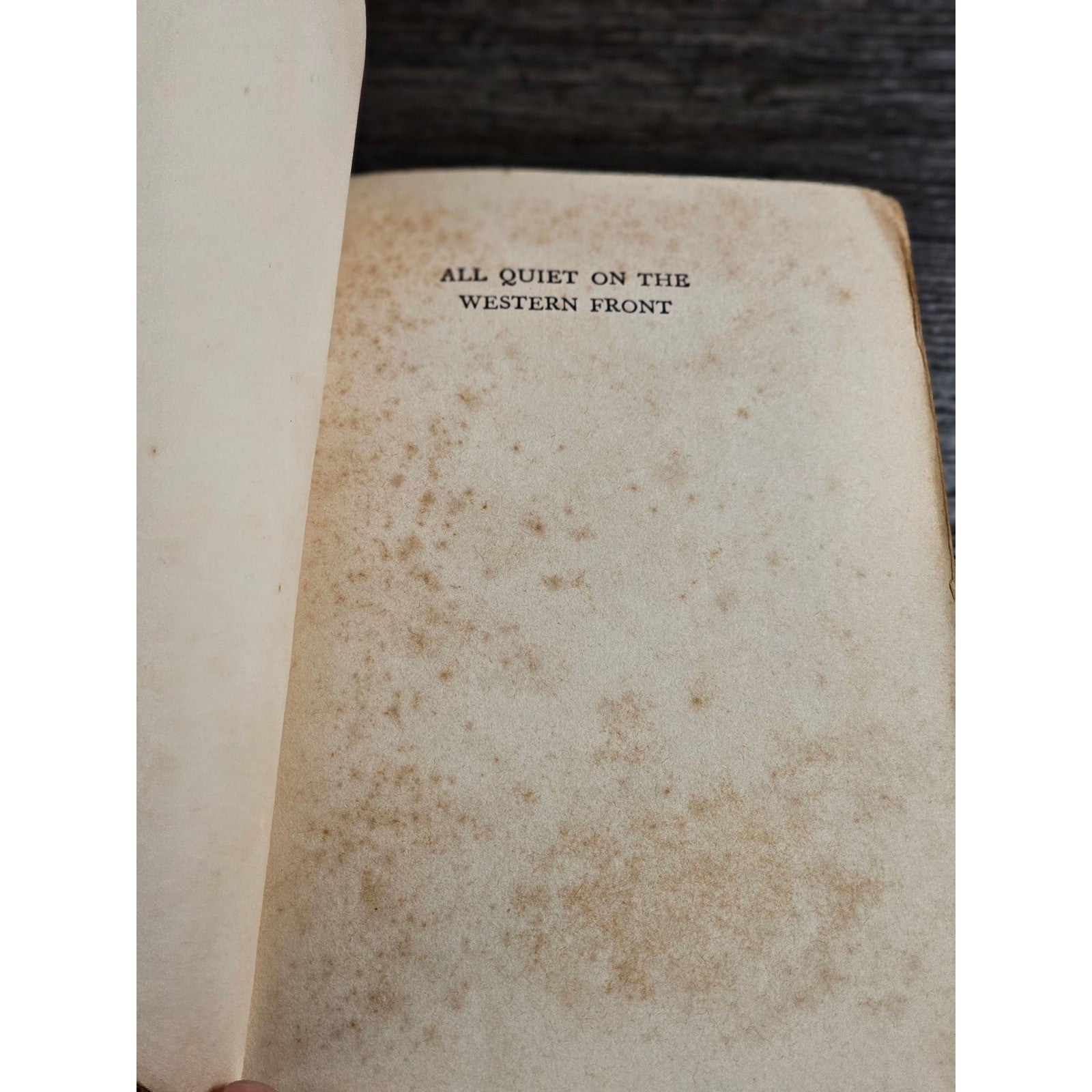 1929 All Quiet on the Western Front Erich Maria Remarque UK HC