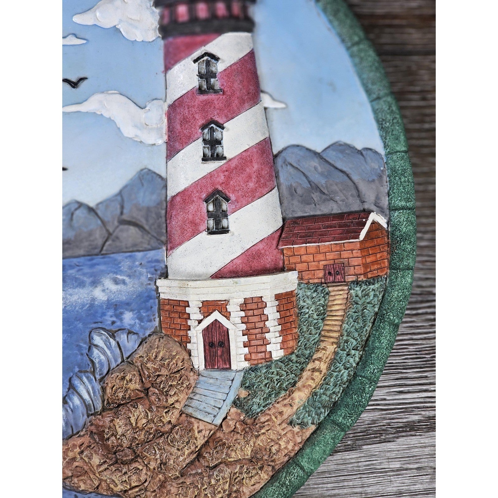 Bradford Exchange Seaside Retreat Lighthouse Wall Art 3D Plaque