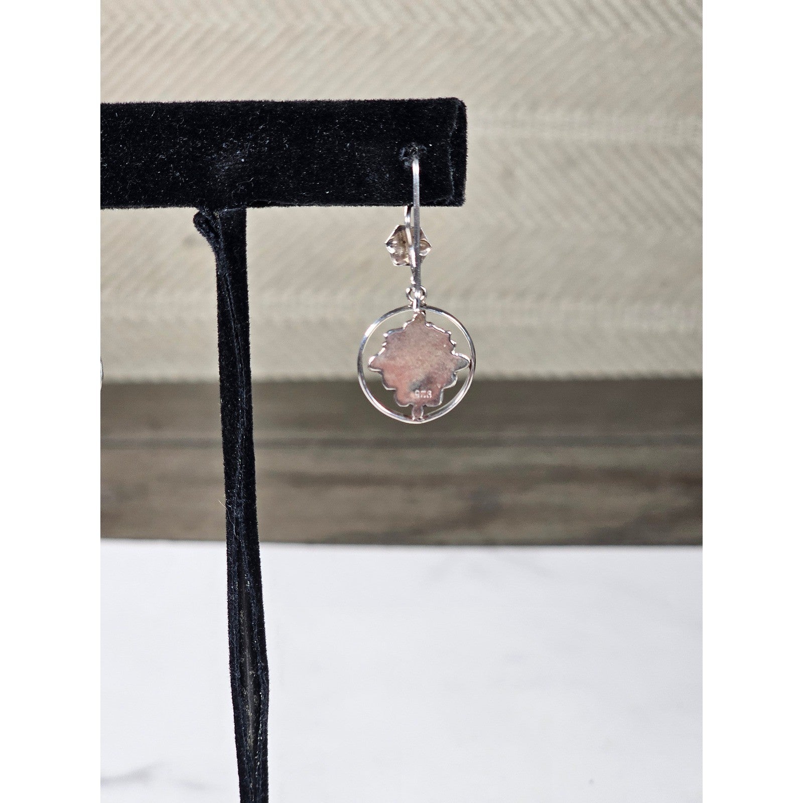 Vintage Sterling Silver Drop Earrings Ornate Dangle Design