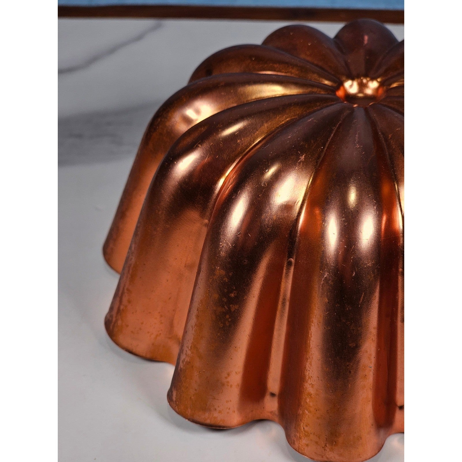 Vintage Copper Fluted Tart Pan Fluted Bowl Dessert Pan