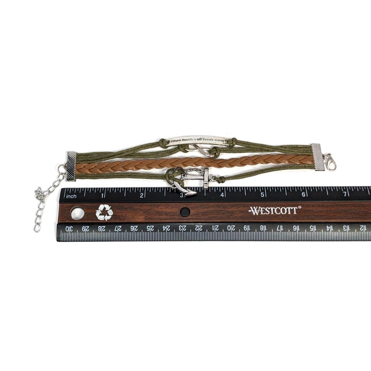 Vintage Leather Cord Bracelet Anchor Infinity Charm Multicolor Fashion Jewelry