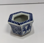 Small Cobalt Blue Japanese Porcelain Pot 2″ × 2.5″