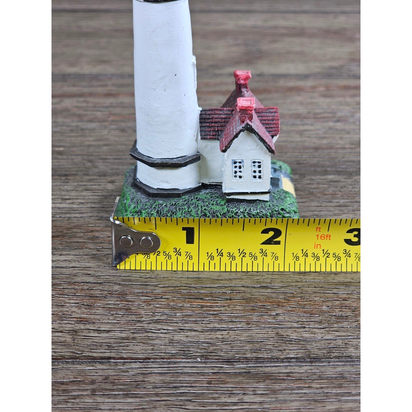 Vintage Mini Lighthouse Figurine Coastal Nautical Decor 4 Inch Resin