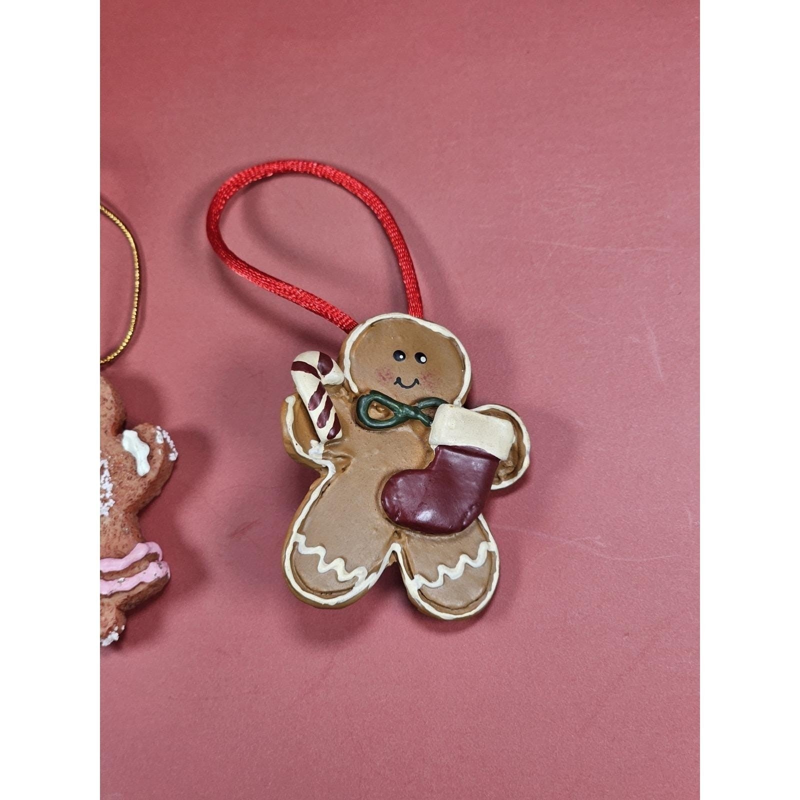 Vintage Gingerbread Christmas Tree Ornaments Holiday Decor 2"