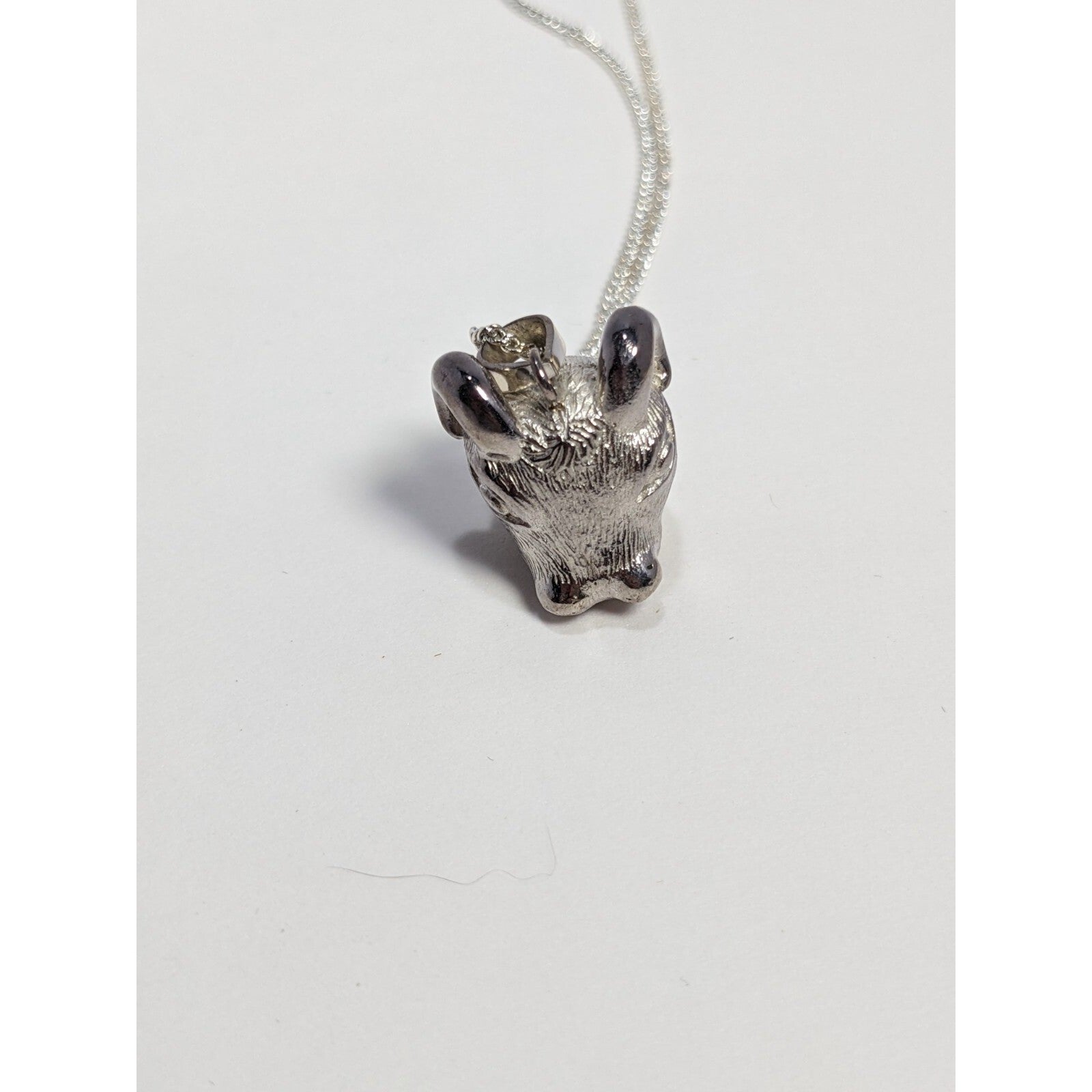 925 Sterling Silver Ram's Head Harmony Ball Necklace