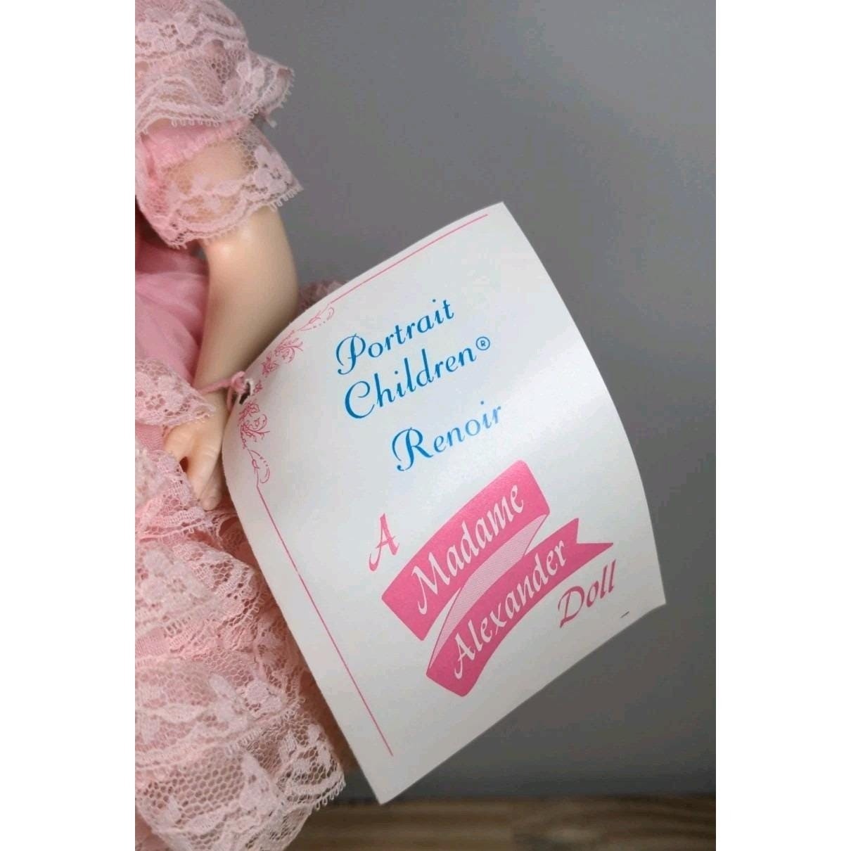 Vintage Madame Alexander Renoir Doll Portrait Children Pink Lace w Tag