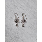Vintage Sterling Silver Celtic Cross Dangle Earrings